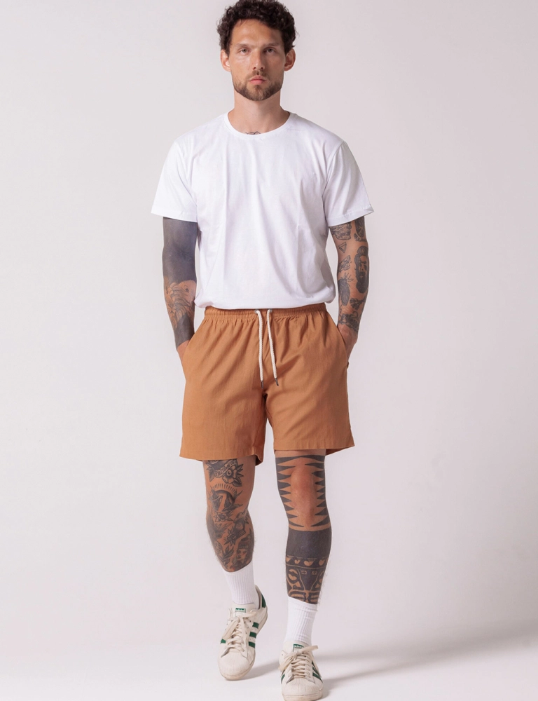 Bermuda Walkshort Viscolinho Terracota