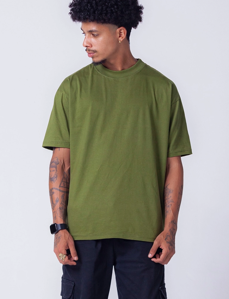 Camiseta Básica Oversized Verde